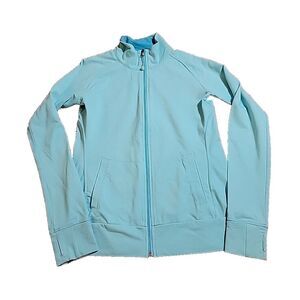Tuff Athletics BLUE Running Soft‎ Stretchy Light Jacket.Size Large.